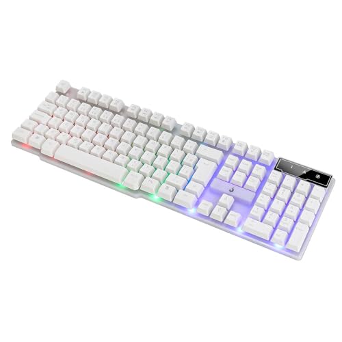 Teclado Semi Mecânico Gamer Rise Mode G1 Full RGB Rainbow USB Branco RM-TG-01-FW - Imagem 1