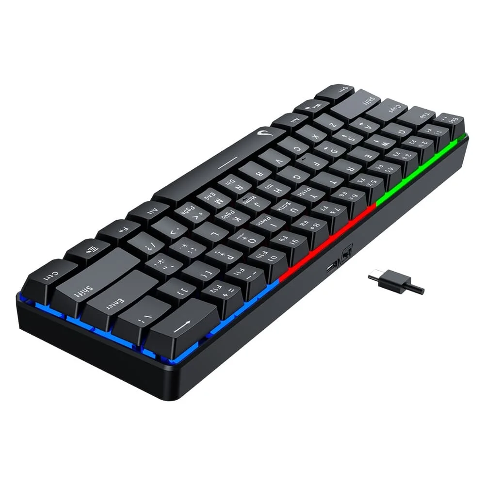 Teclado Semi Mecânico Gamer Rise Mode G2 Mini RGB Layout 60% USB-C Preto RM-TG-02-B - Imagem 4