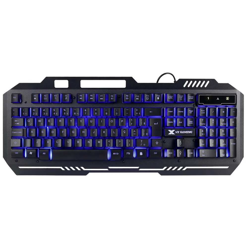 Teclado Gamer Sensação Mecânica Vinik VXShield LED Azul Multimídia USB ABNT2 GT600 - Imagem 4