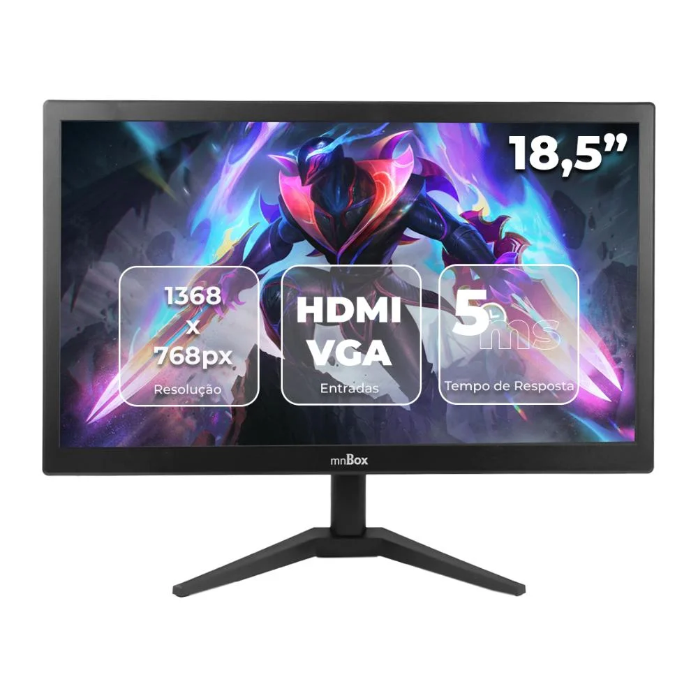 Monitor Profissional Generico 18.5" HD 60Hz TN - 18B - Imagem 1