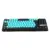 Teclado Gamer Aplus Gasket Iara Obsidian Aqua 80% Switch Red Huano Hotswap Preto AK400A