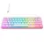 Teclado Mecânico Gamer Havit KB877L 60% RGB Switch Red Branco e Roxo