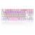 Teclado Mecânico Gamer Redragon Daksa Rainbow Switch Blue ABNT2 Rosa e Branco K576PW-R