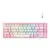 Teclado Mecânico Gamer Rise Mode GM1 Pro White and Pink ARGB Switch Outemu Red 65% Branco e Rosa RM-TCM-GM1P-WPRED