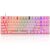Teclado Mecânico Gamer Sem Fio Motospeed RGB Switch Brown Wireless e Bluetooth US Branco SK66