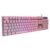 Teclado Semi Mecânico Gamer OEX Prismatic USB LED Multicolor Pink TC205